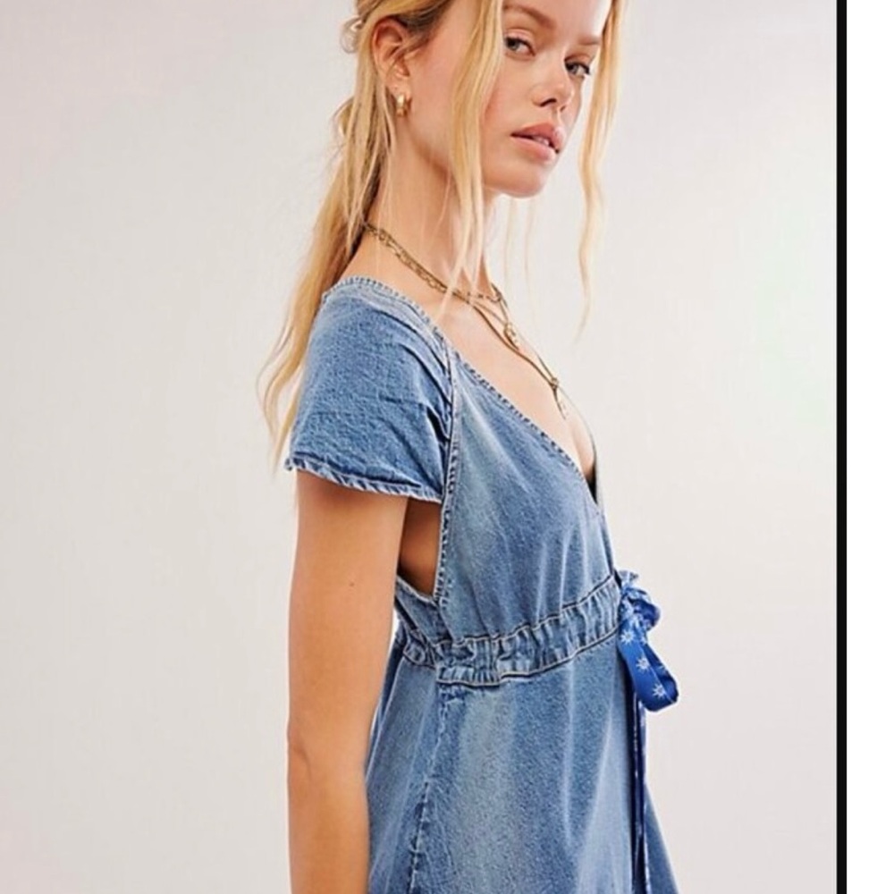 Free people Roucha denim bandana dress - Picture 4 of 8